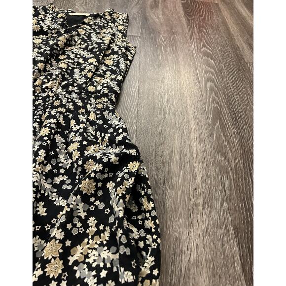 EUC Banjanan Floral Maxi Dress Size Small Black 100% Cotton Sleeveless Layering - Picture 11 of 15